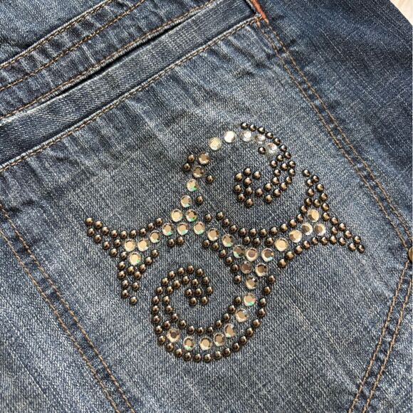 Todd Smith Jean Shorts Bling Pocket Mens Size 38 - Picture 3 of 7